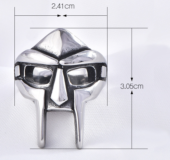 Stainless steel men's ring jewelry mask titanium steel ring