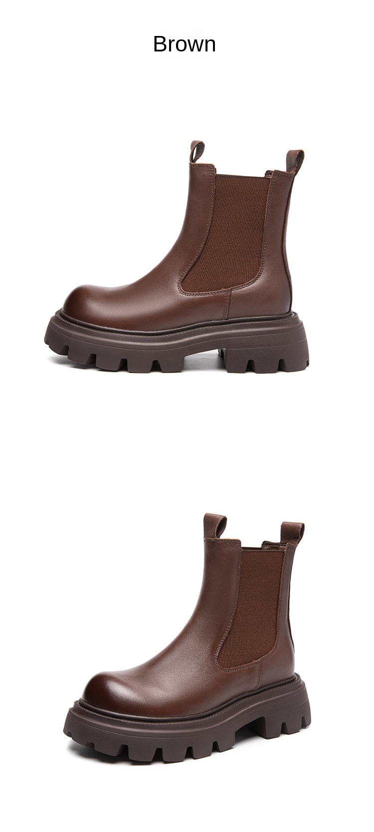 Height increasing short boots with plush chimney single boots