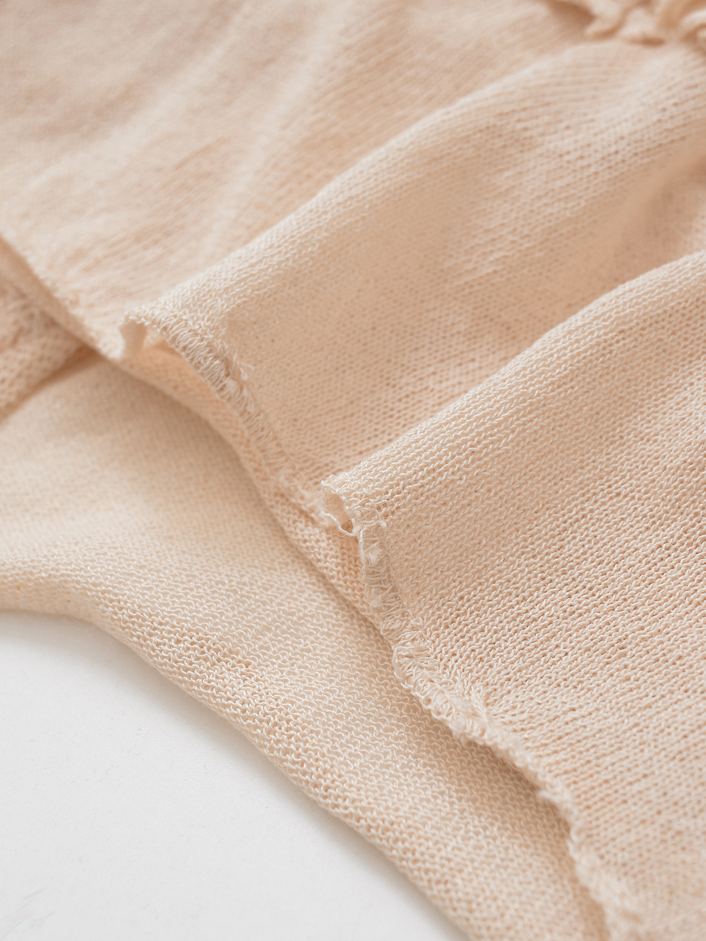 V-neck ruffle edge knitted camisole cardigan for women